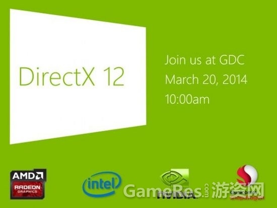 DirectX 12将至！2014游戏开发者大会上公布细节
