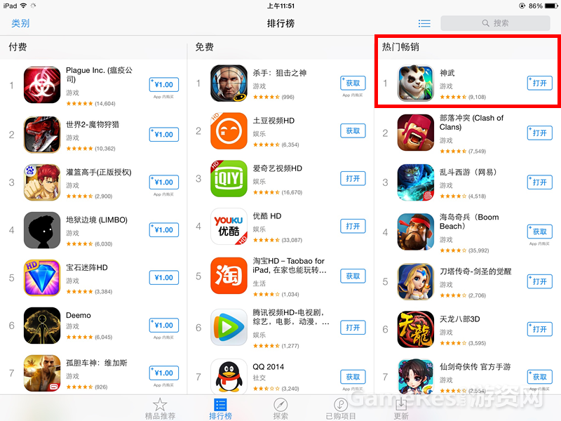 图1：《神武》手游登顶App Store畅销榜.jpg