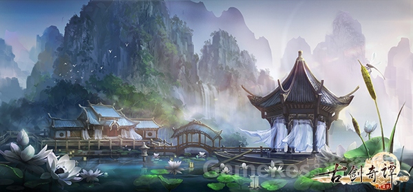 图3 《古剑奇谭网络版》游戏原画-灵空山西洲居首曝.jpg