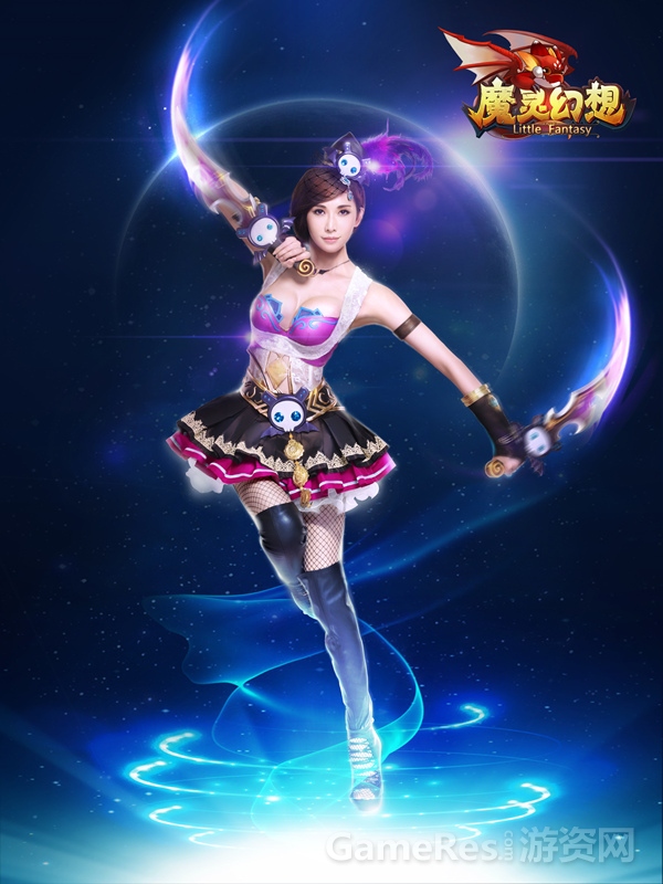 图7：林志玲cos《魔灵幻想》刺客身手矫健.jpg