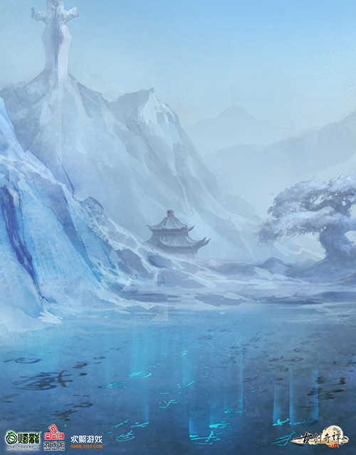 图4： 太华山概念原画，环境光反射材质的研究或将雪山场景表现更为惊艳.jpg.jpg
