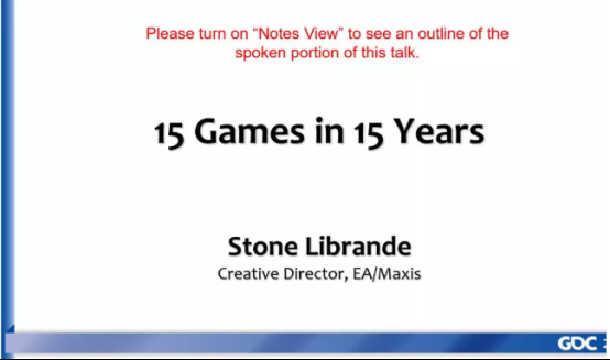 GDC2011：十五年，十五个游戏