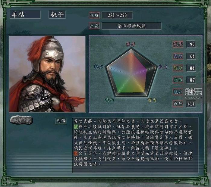 三国志羊祜图片