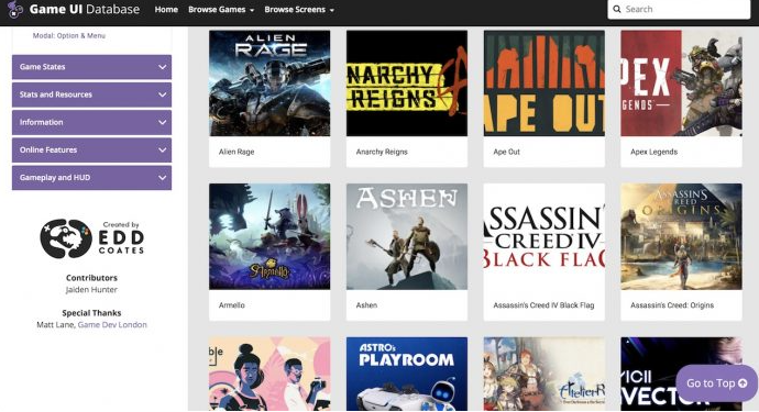 遊戲設計靈感發源地《Game UI Database》資料庫網站上線