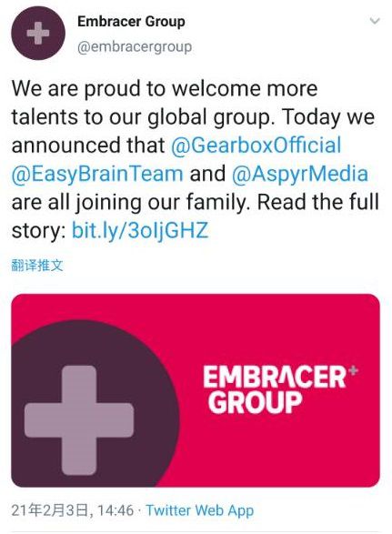 《無主之地》工作室Gearbox被收購，價值13億美元