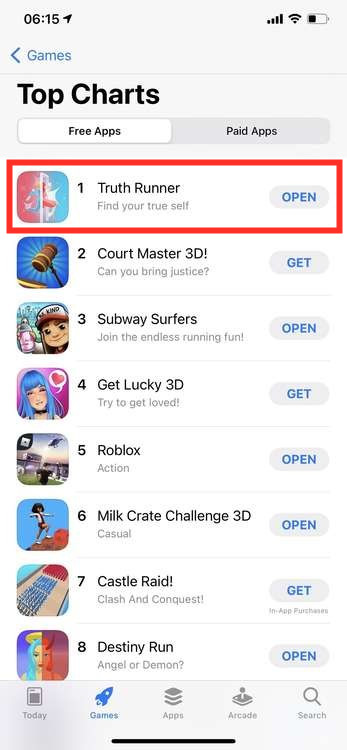 触宝又推一款跑酷换装游戏，登顶iOS美国游戏免费榜