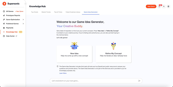Supersonic 推出遊戲創意生成器，AI 助力激發開發者創作靈感