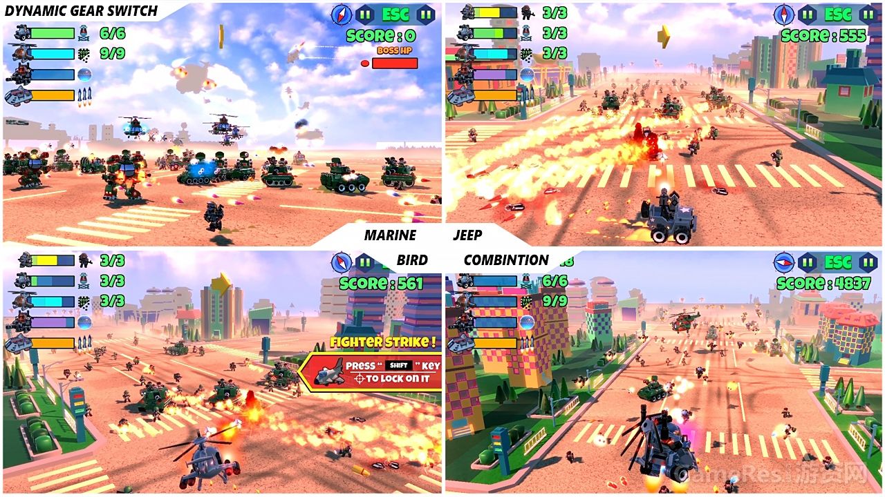 《ComboWar/组合大战》一人开发的开放式战场独立游戏17.08.24...
