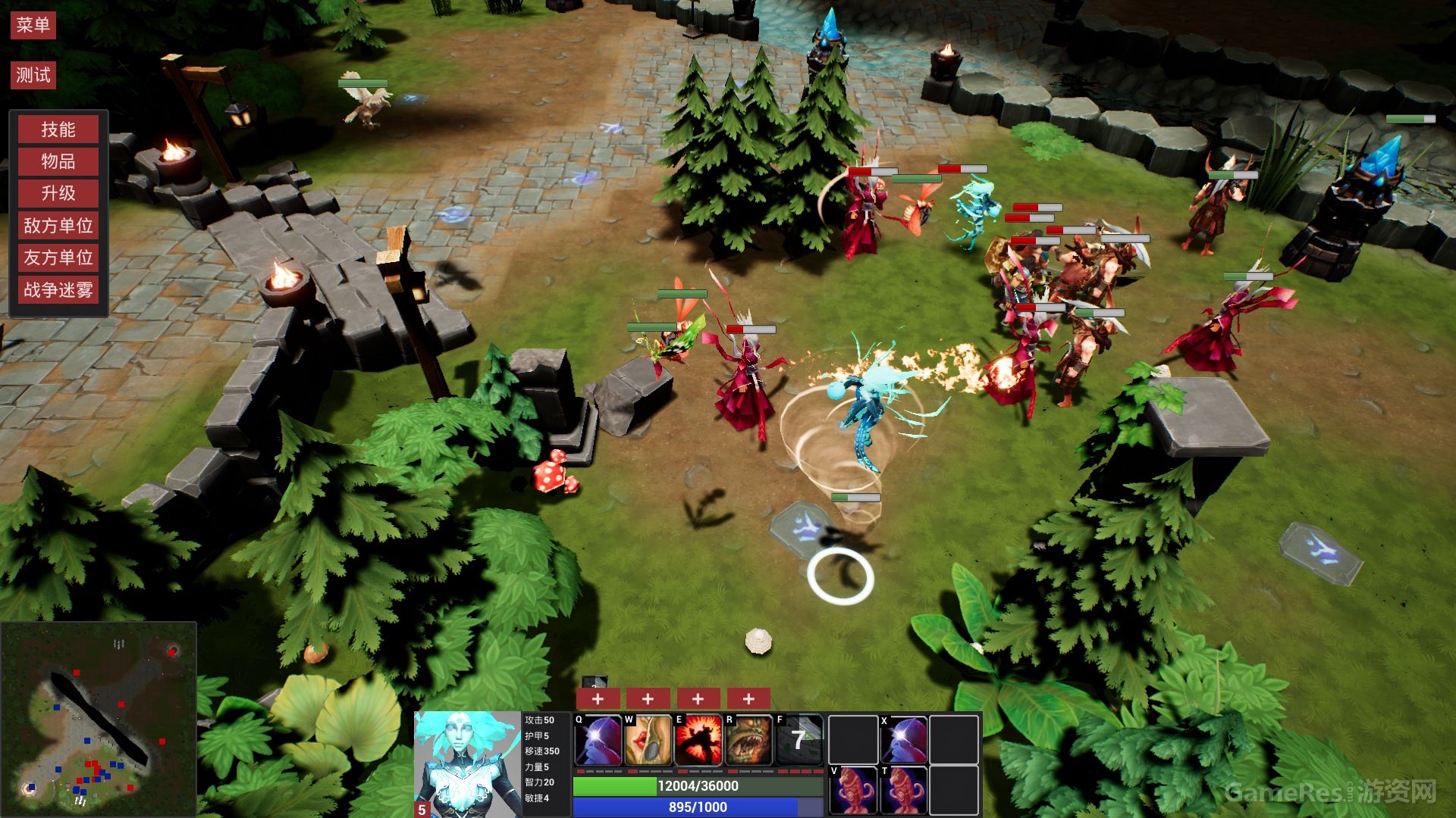 DOTA类游戏DEMO演示(更新增加对战平台)