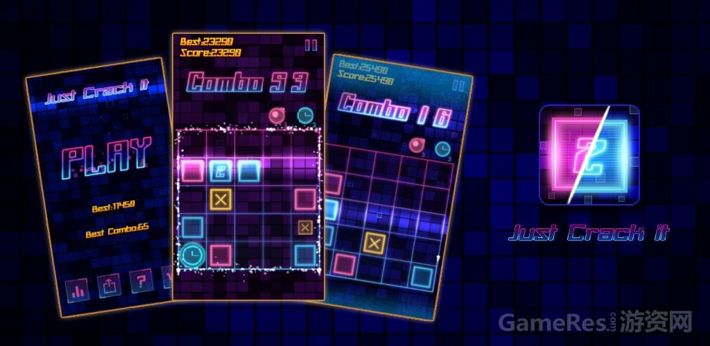 爆裂红蓝：一款科技感极强的快速点击消除游戏